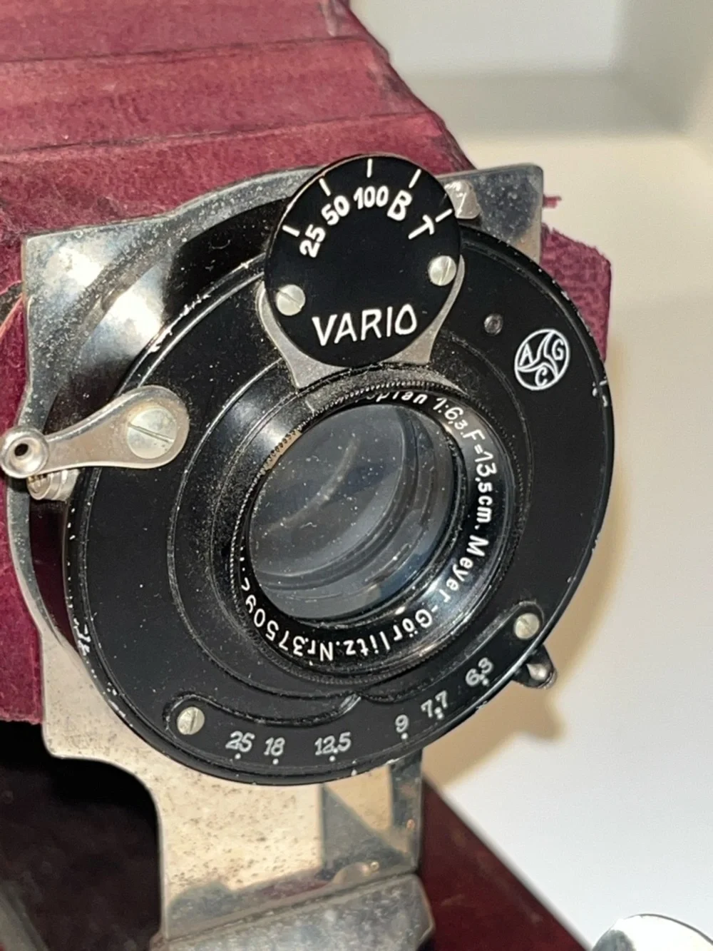 Vintage Folding Camera with Red Bellows 1920-1930